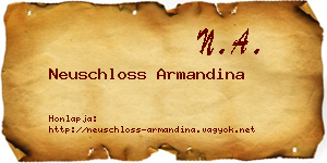 Neuschloss Armandina névjegykártya